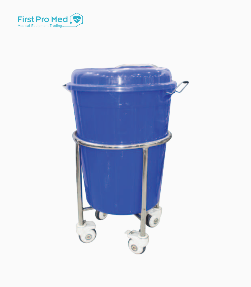 نسخة من The remote nurse control board located in the footboard nurse can operate the bed easily and patient contoI will be locked by nurse control board (51) Liner Trolley with Bucket (SS) - Image 1